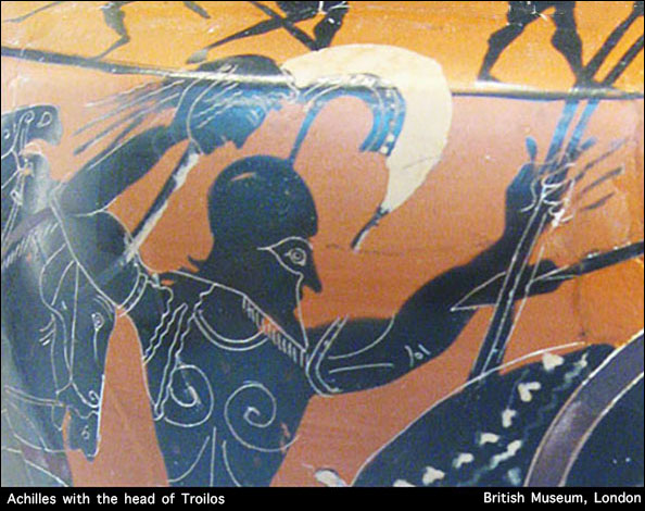 Achilles with the head of Troilos